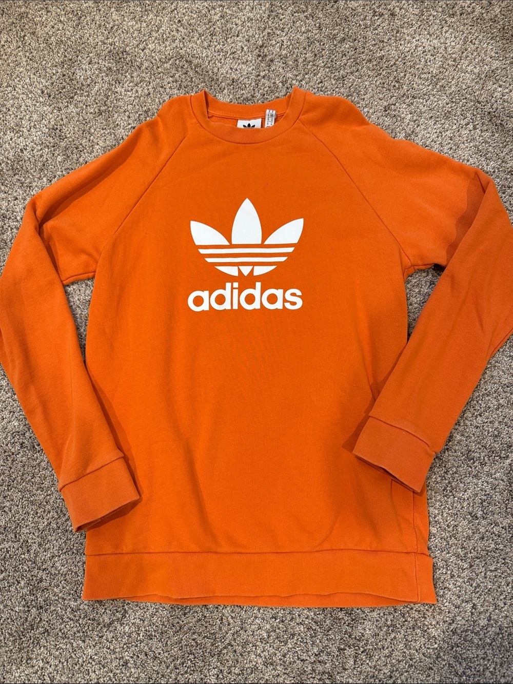 Adidas Orange Trefoil Crewneck Sweatshirt Men’s Medium